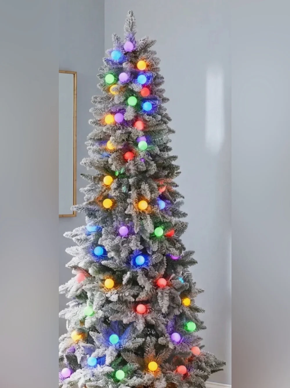Christmas Tree with Multicolor LED Bulb Lights 7 ft tall